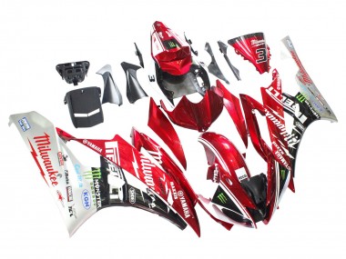 Migliori Carena Moto Yamaha YZF 600 R6 2006-2007 - Bianco Rosso Nero Verde Mostro Milwaukee