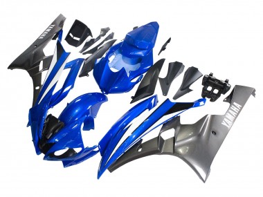 Migliori Carena Moto Yamaha YZF 600 R6 2006-2007 - Blu Bianco Nero Lucido