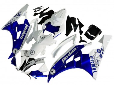 Migliori Carena Moto Yamaha YZF 600 R6 2006-2007 - Bianco Blu Jordan