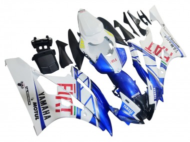 Migliori Carena Moto Yamaha YZF 600 R6 2006-2007 - Bianco Blu Rosso Fiat Motul Michelin