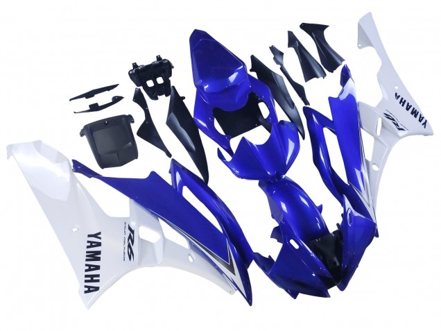 Migliori Carena Moto Yamaha YZF 600 R6 2006-2007 - Bianco Blu Nero