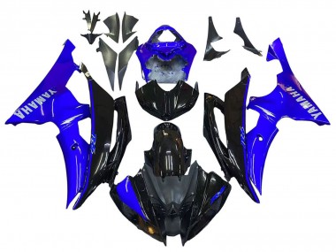 Migliori Carena Moto Yamaha YZF 600 R6 2008-2016 - Blu Nero Lucido