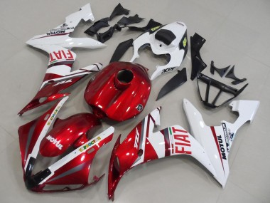 Migliori Carena Moto Yamaha YZF R1 2004-2006 - Bianco Rosso Fiat Motul