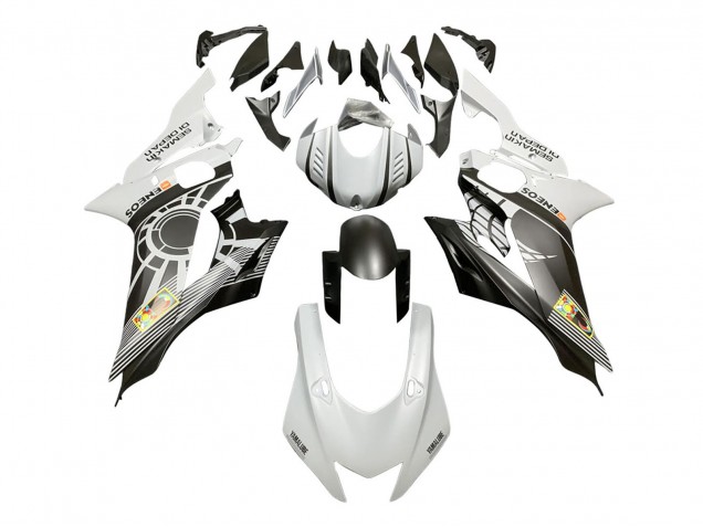 Migliori Carena Moto Yamaha YZF 600 R6 2017-2023 - Bianco Grigio Nero Opaco ENEOS Semakin Didepan