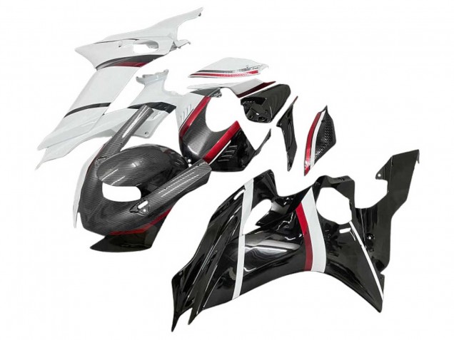 Migliori Carena Moto Yamaha YZF 600 R6 2017-2023 - Bianco Rosso Nero Lucido Fibra di Carbonio Stile