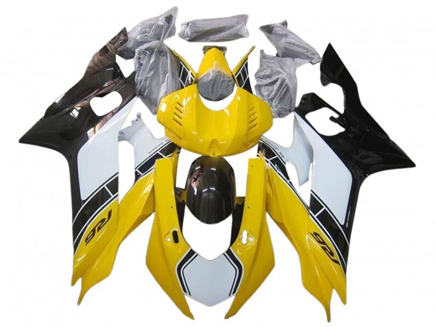 Migliori Carene Moto Yamaha YZF 600 R6 2017-2025 - Bianco Giallo Nero Lucido