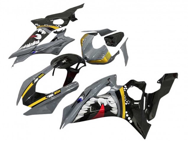 Migliori Carene Moto Yamaha YZF 600 R6 2017-2025 - Grigio Giallo Nero Lucido Squalo