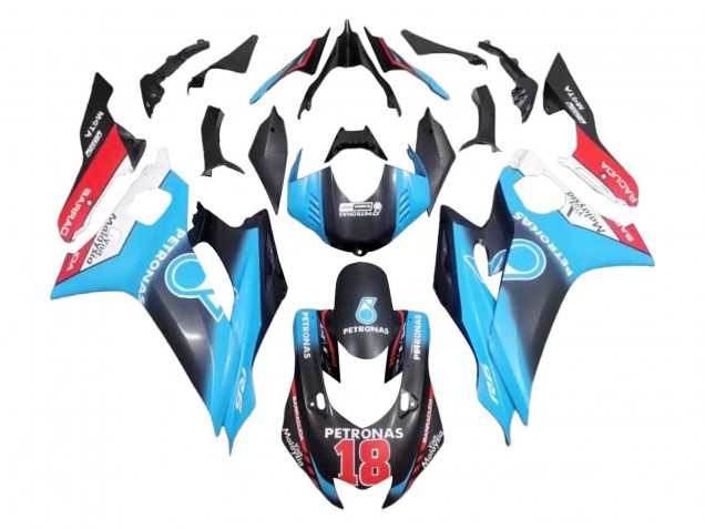 Migliori Carena Moto Yamaha YZF 600 R6 2017-2023 - Bianco Blu Rosso Nero Petronas 18