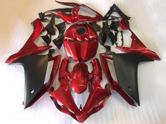 Migliori Carena Moto Yamaha YZF R1 2007-2008 - Rosso Nero Opaco