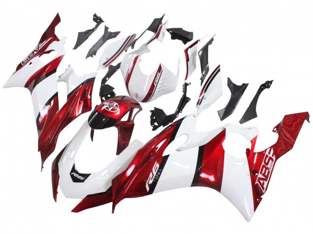 Migliori Carena Moto Yamaha YZF 600 R6 2017-2023 - Bianco Rosso Nero