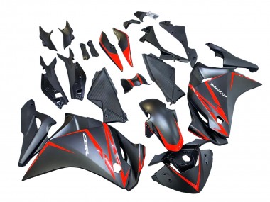 Migliori Carena Moto Honda CBR250RR 2011-2015 - Nero Opaco Rosso Banda