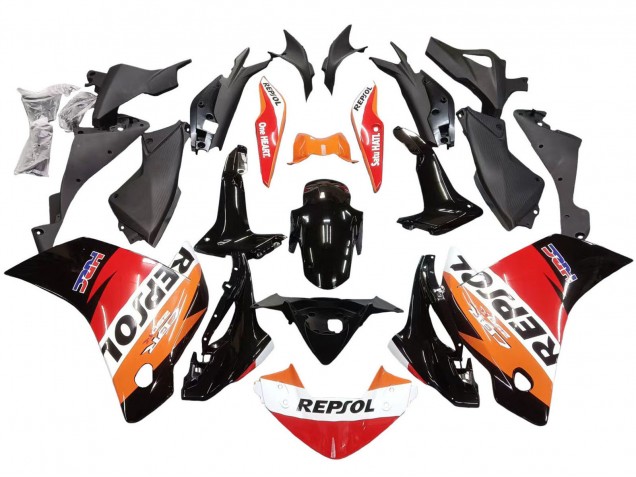 Migliori Carena Moto Honda CBR250RR 2011-2015 - Arancia Bianco Rosso Nero Lucido HRC Repsol