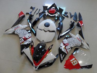 Migliori Carena Moto Yamaha YZF R1 2007-2008 - Bianco Rosso Nero Giallo Dark Dog