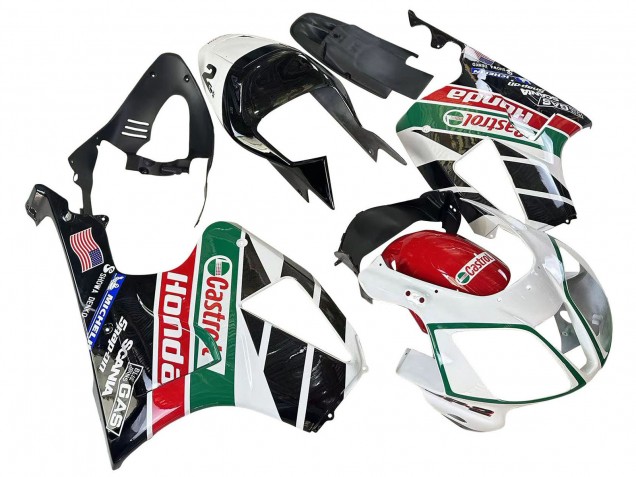 Migliori Carena Moto Honda VTR1000 2000-2006 - Bianco Rosso Verde Nero Lucido Castrol