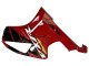 Migliori Carena Moto Honda VTR1000 2000-2006 - Rosso Nero Banda Corsa