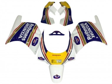 Migliori Carena Moto Honda NSR250R 1988-1989 - Bianco Giallo Blu Rothmans
