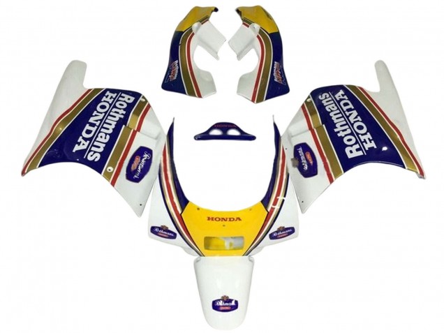 Migliori Carena Moto Honda NSR250R 1988-1989 - Bianco Giallo Blu Rothmans