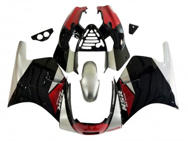 Migliori Carena Moto Honda NSR250R 1988-1989 - Argento Rosso Nero Lucido