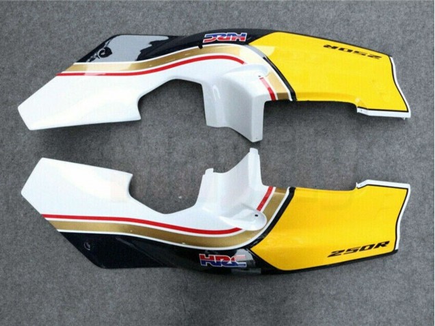Migliori Carena Moto Honda NSR250R 1988-1989 - Bianco Giallo Oro Nero Lucido