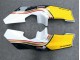 Migliori Carena Moto Honda NSR250R 1988-1989 - Bianco Giallo Oro Nero Lucido