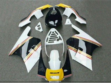 Migliori Carena Moto Honda NSR250R 1988-1989 - Bianco Giallo Oro Nero Lucido