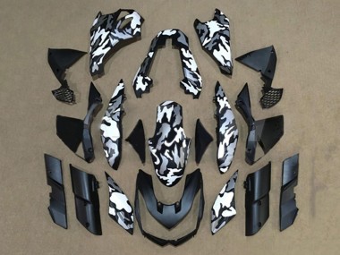 Migliori Carena Moto Kawasaki Z1000 2010-2013 - Nero Bianco Camouflage