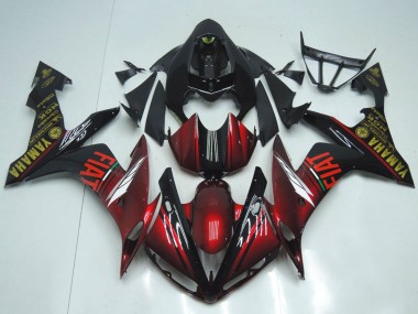 Migliori Carena Moto Yamaha YZF R1 2007-2008 - Rosso Bordeaux Nero Fiat