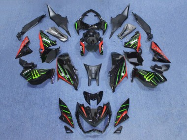 Migliori Carena Moto Kawasaki Z800 2013-2018 - Nero Rosso Verde