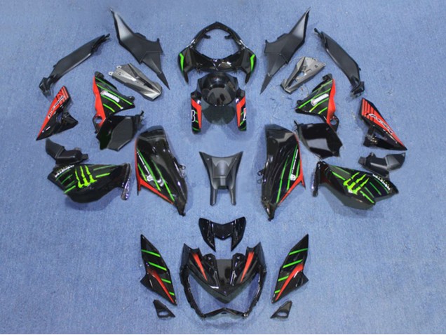 Migliori Carena Moto Kawasaki Z800 2013-2018 - Nero Rosso Verde