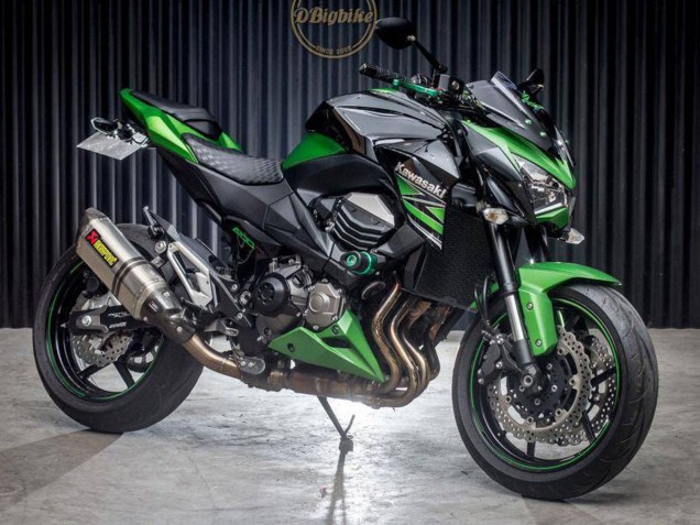 Migliori Carena Moto Kawasaki Z800 2013-2018 - Verde Nero Lucido