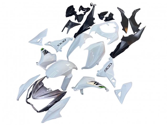 Migliori Carena Moto Kawasaki Z800 2013-2018 - Bianco Verde Argento Nero