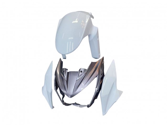 Migliori Carena Moto Kawasaki Z800 2013-2018 - Bianco Verde Argento Nero