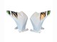 Migliori Carena Moto Kawasaki Z800 2013-2018 - Bianco Verde Argento Nero