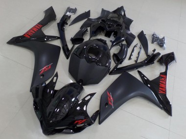 Migliori Carena Moto Yamaha YZF R1 2007-2008 - Nero Lucido Nero Opaco Rosso