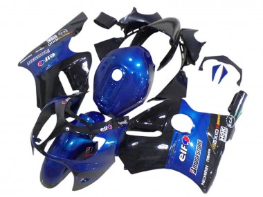 Migliori Carena Moto Kawasaki ZX12R 2000-2001 - Blu Nero Lucido Elf Bridgestone