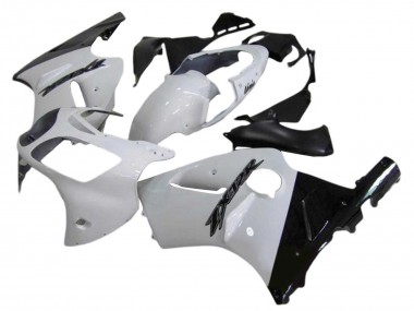 Migliori Carena Moto Kawasaki ZX12R 2000-2001 - Bianco Nero Lucido