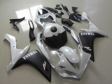 Migliori Carena Moto Yamaha YZF R1 2007-2008 - Bianco Nero Opaco