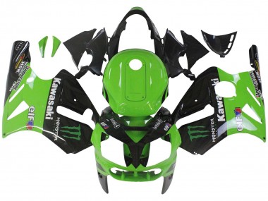 Migliori Carena Moto Kawasaki ZX12R 2002-2006 - Verde Nero Lucido Elf Touch4 Mostro