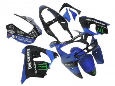 Migliori Carena Moto Kawasaki ZX12R 2002-2006 - Blu Nero Verde Bianco Elf Mostro