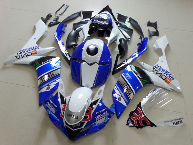 Migliori Carena Moto Yamaha YZF R1 2007-2008 - Bianco Blu Nero Verde Mostro Yamalube