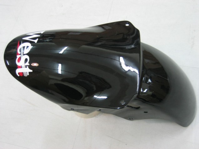 Migliori Carena Moto Kawasaki ZX9R 2000-2001 - Nero Lucido Bianco West