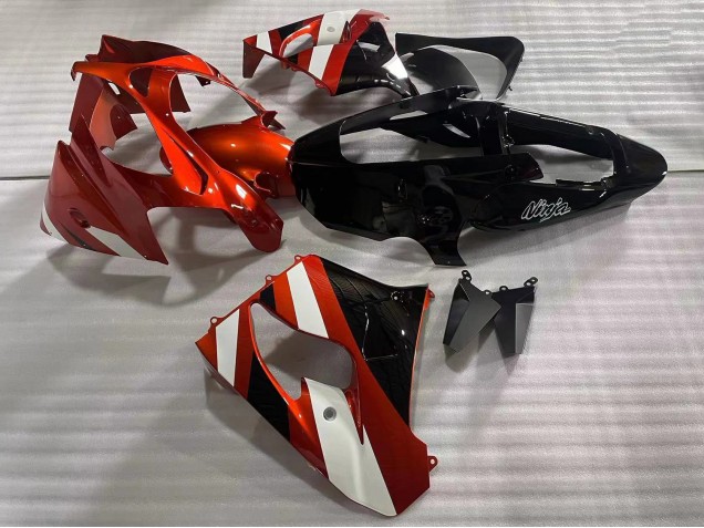 Migliori Carena Moto Kawasaki ZX9R 2002-2003 - Rosso Bianco Nero Lucido