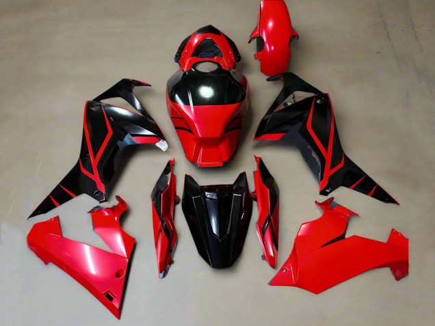 Migliori Carena Moto Honda CBR650R 2019-2020 - Rosso Nero Lucido Banda