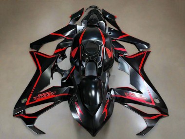 Migliori Carena Moto Honda CBR650R 2019-2020 - Nero Lucido Rosso Banda