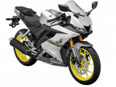 Migliori Carena Moto Yamaha YZF R15 2018-2024 - Argento Opaco Giallo