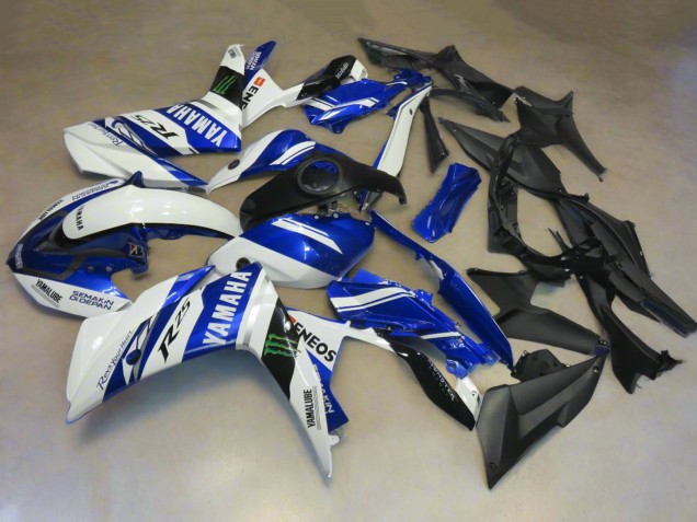 Migliori Carena Moto Yamaha YZF R3/R25 2015-2018 - Bianco Blu Yamalube ENEOS Mostro