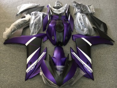 Migliori Carena Moto Yamaha YZF R3/R25 2015-2018 - Bianco Viola Nero Opaco