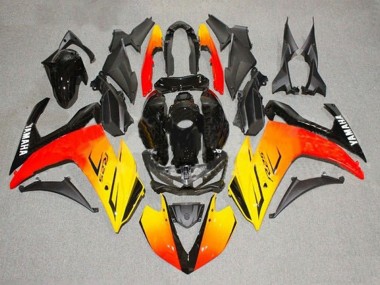 Migliori Carena Moto Yamaha YZF R3/R25 2015-2018 - Giallo Rosso Nero