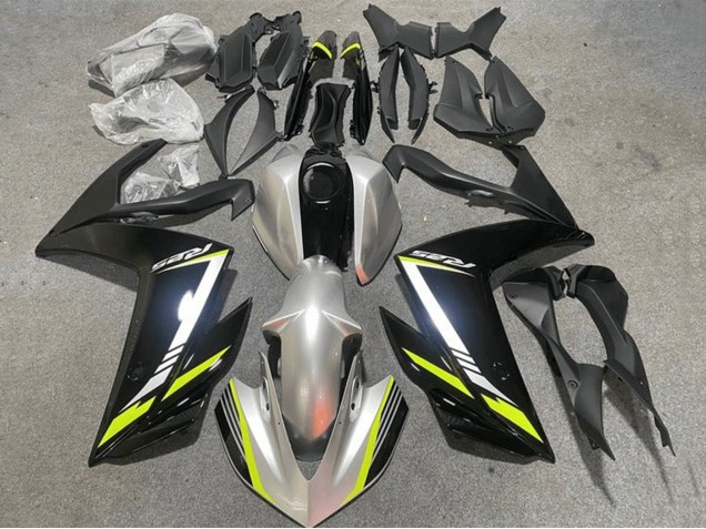 Migliori Carena Moto Yamaha YZF R3/R25 2015-2018 - Argento Giallo Nero