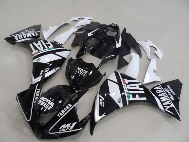 Migliori Carena Moto Yamaha YZF R1 2009-2011 - Bianco Nero Motul Fiat